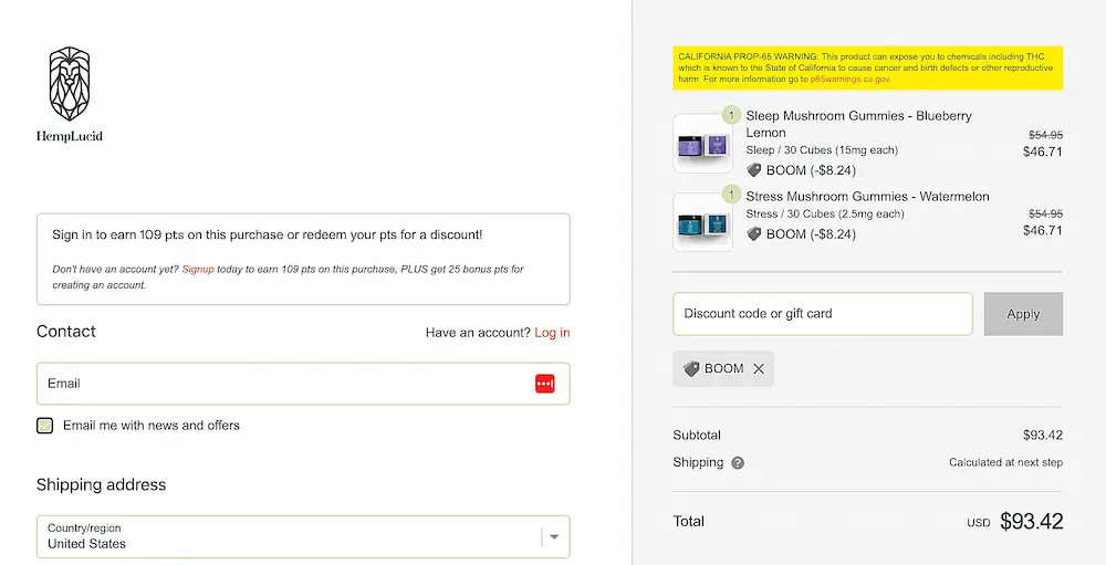 Hemplucid-Coupon Enter Your Hemplucid Coupon at Checkout